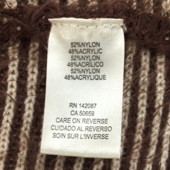 Simply Noelle Brown Tan Striped Cardigan Womens XXL Open Drape‎ Front Eyelash - Picture 7 of 11